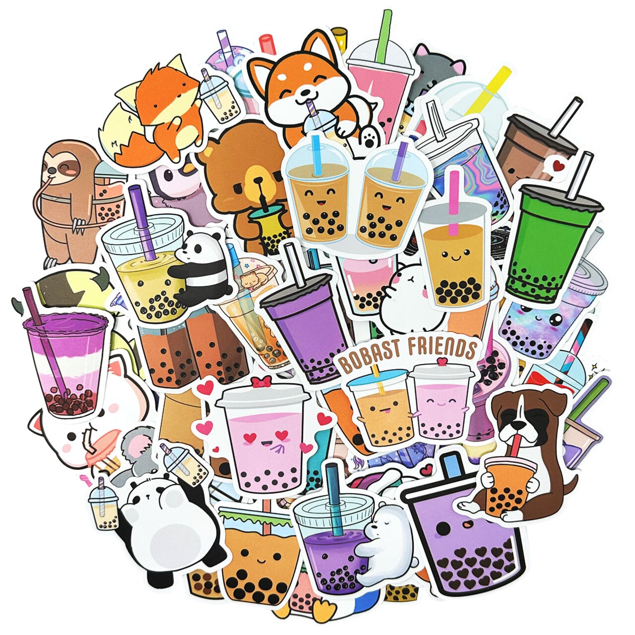 Wrapables Waterproof Vinyl Stickers for Water Bottles, Laptop, Phones, Skateboards, Decals for Teens, 100pcs